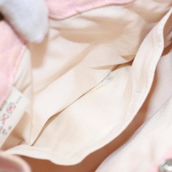 BURBERRY Blue Label Hand Bag Canvas Pink Beige Auth ti1990 - Picture 12 of 16